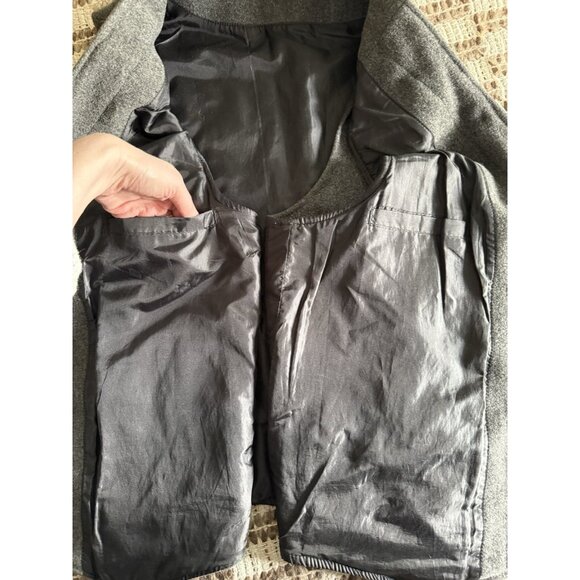 Wyoming Traders Wool Vest Large Western Cattle Rancher Rodeo 5 button front Gray - Picture 10 of 11